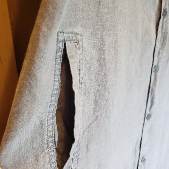 Eileen Fisher Organic Linen Shirt Dress with Belt - Picture 5 of 11